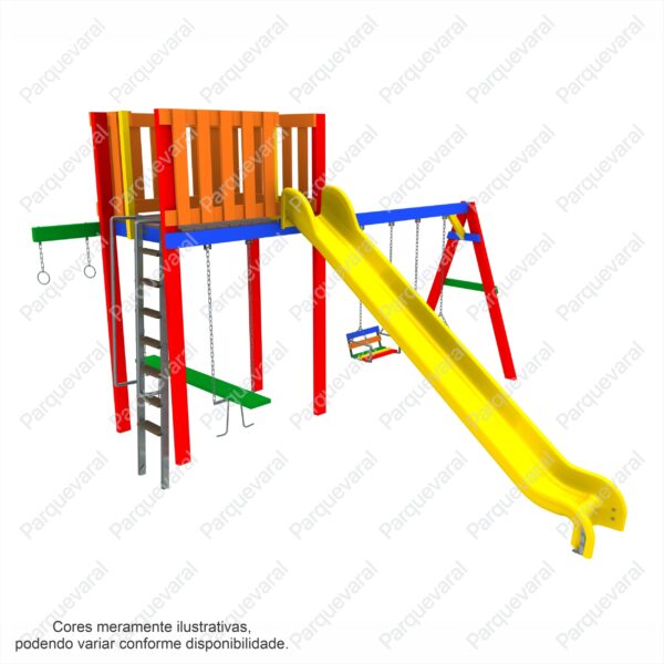 Casinha playground kids madeira escorregador balanco criança infantil curitiba