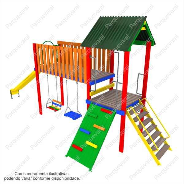 PV-M168 PARK ALEGRIA - Playground Infantil Casa da árvore